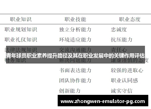 青年球员职业素养提升路径及其在职业发展中的关键作用评估