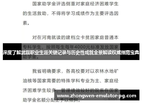深度了解武磊职业生涯关键记录与历史性成就全景解读权威指南宝典